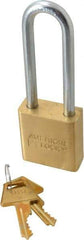 American Lock - 3/4" Shackle Clearance, Keyed Different Padlock - 5/16" Shackle Diam, Steel - Apex Tool & Supply