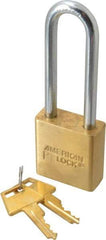 American Lock - 3/4" Shackle Clearance, Keyed Alike Padlock - 5/16" Shackle Diam, Steel - Apex Tool & Supply