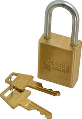 American Lock - 3/4" Shackle Clearance, Keyed Different Padlock - 1/4" Shackle Diam, Steel - Apex Tool & Supply
