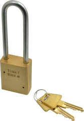 American Lock - 3/4" Shackle Clearance, Keyed Alike Padlock - 1/4" Shackle Diam, Steel - Apex Tool & Supply