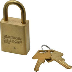 American Lock - 3/4" Shackle Clearance, Keyed Different Padlock - 1/4" Shackle Diam, Steel - Apex Tool & Supply