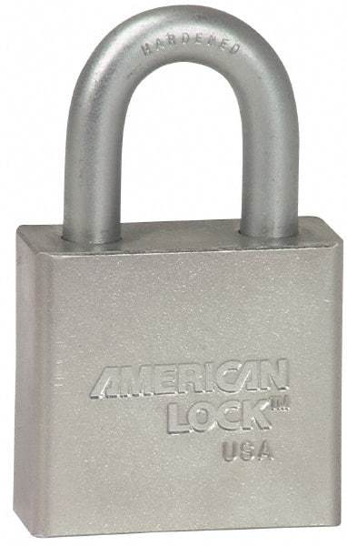American Lock - 3/4" Shackle Clearance, Keyed Alike Tubular Padlock - 3/8" Shackle Diam, Steel - Apex Tool & Supply