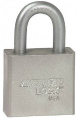 American Lock - 3/4" Shackle Clearance, Keyed Alike Tubular Padlock - 3/8" Shackle Diam, Steel - Apex Tool & Supply
