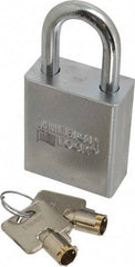 American Lock - 3/4" Shackle Clearance, Keyed Alike Tubular Padlock - 5/16" Shackle Diam, Steel - Apex Tool & Supply