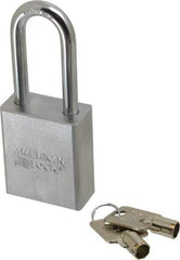 American Lock - 3/4" Shackle Clearance, Keyed Alike Tubular Padlock - 5/16" Shackle Diam, Steel - Apex Tool & Supply