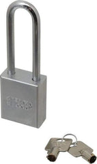 American Lock - 3/4" Shackle Clearance, Keyed Different Tubular Padlock - 5/16" Shackle Diam, Steel - Apex Tool & Supply
