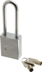 American Lock - 3/4" Shackle Clearance, Keyed Alike Tubular Padlock - 5/16" Shackle Diam, Steel - Apex Tool & Supply