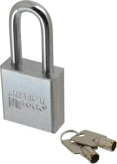 American Lock - 3/4" Shackle Clearance, Keyed Alike Tubular Padlock - 3/8" Shackle Diam, Steel - Apex Tool & Supply