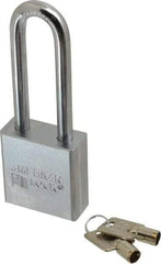 American Lock - 3/4" Shackle Clearance, Keyed Alike Tubular Padlock - 3/8" Shackle Diam, Steel - Apex Tool & Supply
