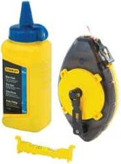 Stanley - 100' Long Chalk Reel, Chalk, Line Level - Blue, Includes Chalk Reel, (1) Bottle Stanley Blue Chalk - 8 oz, (1) Line Level - Apex Tool & Supply
