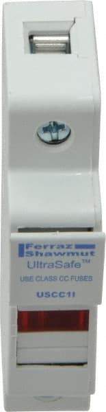 Ferraz Shawmut - 1 Pole, 600 VAC/VDC, 30 Amp, DIN Rail Mount Fuse Holder - Compatible with CC Class, 0.69 Inch Wide Fuse - Apex Tool & Supply