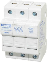 Ferraz Shawmut - 3 Pole, 600 VAC/VDC, 30 Amp, DIN Rail Mount Fuse Holder - Compatible with CC Class, 2.07 Inch Wide Fuse - Apex Tool & Supply