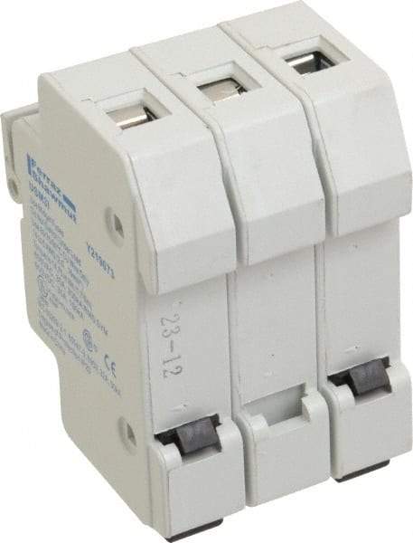 Ferraz Shawmut - 3 Pole, 1000 VDC and 800 VAC, 30 Amp, DIN Rail Mount Fuse Holder - Compatible with CC Class, 1-1/2 Inch Long x 2.07 Inch Wide and 13/32 Inch Diameter Fuse - Apex Tool & Supply