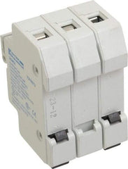 Ferraz Shawmut - 3 Pole, 1000 VDC and 800 VAC, 30 Amp, DIN Rail Mount Fuse Holder - Compatible with CC Class, 1-1/2 Inch Long x 2.07 Inch Wide and 13/32 Inch Diameter Fuse - Apex Tool & Supply