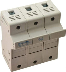 Ferraz Shawmut - 3 Pole, 600 VAC/VDC, 30 Amp, DIN Rail Mount Fuse Holder - Compatible with J Class, 58mm Long x 3.84 Inch Wide and 22mm Diameter Fuse - Apex Tool & Supply