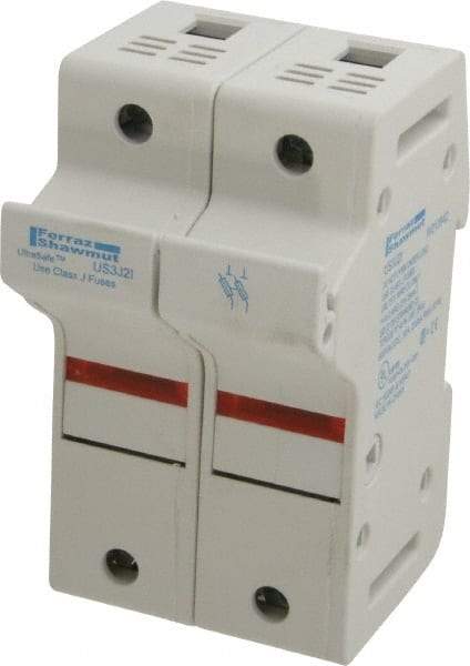 Ferraz Shawmut - 2 Pole, 600 VAC/VDC, 30 Amp, DIN Rail Mount Fuse Holder - Compatible with J Class, 58mm Long x 2.56 Inch Wide and 22mm Diameter Fuse - Apex Tool & Supply