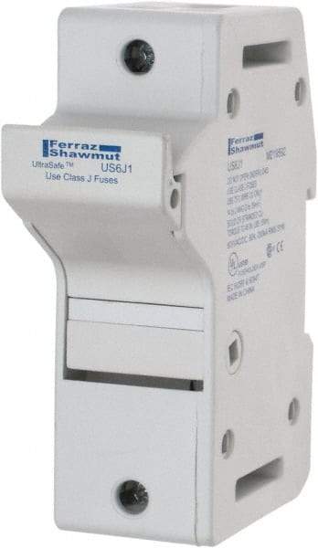 Ferraz Shawmut - 1 Pole, 600 VAC/VDC, 60 Amp, DIN Rail Mount Fuse Holder - Compatible with J Class, 58mm Long x 1.28 Inch Wide and 22mm Diameter Fuse - Apex Tool & Supply