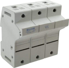 Ferraz Shawmut - 3 Pole, 600 VAC/VDC, 60 Amp, DIN Rail Mount Fuse Holder - Compatible with J Class, 58mm Long x 3.84 Inch Wide and 22mm Diameter Fuse - Apex Tool & Supply