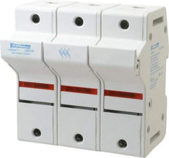 Ferraz Shawmut - 3 Pole, 600 VAC/VDC, 60 Amp, DIN Rail Mount Fuse Holder - Compatible with J Class, 58mm Long x 3.84 Inch Wide and 22mm Diameter Fuse - Apex Tool & Supply