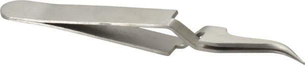 Value Collection - 4-11/32" OAL N7 Reverse Action Tweezers - Curved Fine Point - Apex Tool & Supply