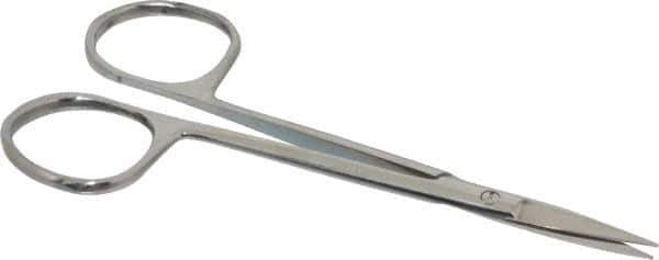 Value Collection - 4" OAL Stainless Steel Iris Scissors - Straight Handle, For General Purpose Use - Apex Tool & Supply