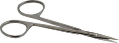 Value Collection - 4-1/2" OAL Stainless Steel Iris Scissors - Straight Handle, For General Purpose Use - Apex Tool & Supply