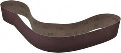 3M - 2-1/2" Wide x 48" OAL, 80 Grit, Aluminum Oxide Abrasive Belt - Aluminum Oxide, Medium, Coated, X Weighted Cloth Backing, Series 341D - Apex Tool & Supply