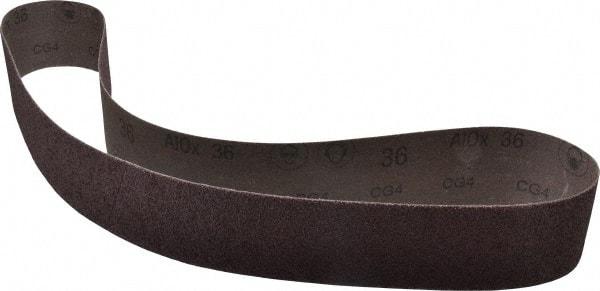 3M - 2-1/2" Wide x 48" OAL, 36 Grit, Aluminum Oxide Abrasive Belt - Aluminum Oxide, Very Coarse, Coated, X Weighted Cloth Backing, Series 341D - Apex Tool & Supply