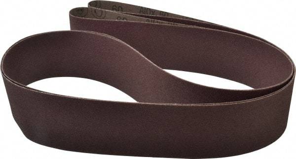 3M - 3" Wide x 132" OAL, 60 Grit, Aluminum Oxide Abrasive Belt - Aluminum Oxide, Medium, Coated, X Weighted Cloth Backing, Series 341D - Apex Tool & Supply
