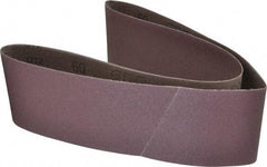 3M - 4" Wide x 48" OAL, 60 Grit, Aluminum Oxide Abrasive Belt - Aluminum Oxide, Medium, Coated, X Weighted Cloth Backing, Series 341D - Apex Tool & Supply