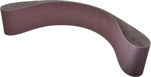 3M - 4" Wide x 54" OAL, 80 Grit, Aluminum Oxide Abrasive Belt - Aluminum Oxide, Medium, Coated, X Weighted Cloth Backing, Series 341D - Apex Tool & Supply