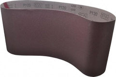 3M - 9" Wide x 48" OAL, 120 Grit, Aluminum Oxide Abrasive Belt - Aluminum Oxide, Fine, Coated, X Weighted Cloth Backing, Series 341D - Apex Tool & Supply