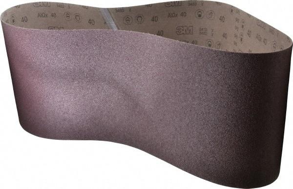 3M - 10" Wide x 70-1/2" OAL, 40 Grit, Aluminum Oxide Abrasive Belt - Aluminum Oxide, Coarse, Coated, X Weighted Cloth Backing, Series 341D - Apex Tool & Supply