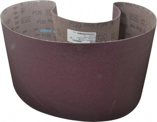 3M - 10" Wide x 70-1/2" OAL, 120 Grit, Aluminum Oxide Abrasive Belt - Aluminum Oxide, Fine, Coated, X Weighted Cloth Backing, Series 341D - Apex Tool & Supply