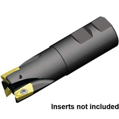 Kennametal - 40mm Cut Diam, 32mm Shank Diam, 111mm OAL, Indexable Square Shoulder End Mill - Weldon Shank, 0° Lead Angle - Apex Tool & Supply