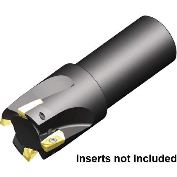 Kennametal - 25mm Cut Diam, 25mm Shank Diam, 100mm OAL, Indexable Square Shoulder End Mill - Cylindrical Shank, 0° Lead Angle - Apex Tool & Supply