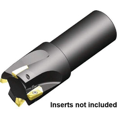 Kennametal - 25mm Cut Diam, 25mm Shank Diam, 100mm OAL, Indexable Square Shoulder End Mill - Cylindrical Shank, 0° Lead Angle - Apex Tool & Supply