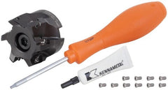 Kennametal - 50mm Cut Diam, 22mm Arbor Hole Diam, Indexable Square-Shoulder Face Mill - Apex Tool & Supply