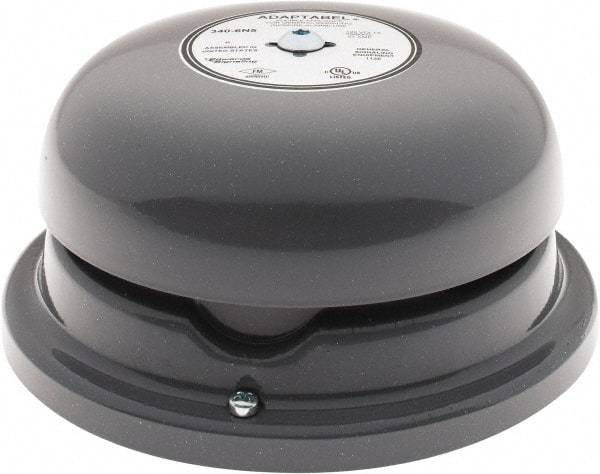 Edwards Signaling - 6" Diam, 120 VAC Bell - 0.07 Amps, 92 Decibles at 10', Vibrating, Waterproof - Apex Tool & Supply