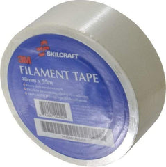 Ability One - 2" x 60 Yd Clear Rubber Adhesive Packaging Tape - Glass Cloth Backing, 12 mil Thick, Series 7510-00 - Apex Tool & Supply