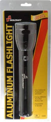 Ability One - Xenon Bulb, Industrial/Tactical Flashlight - Black Aluminum Body, 2 D Batteries Not Included - Apex Tool & Supply
