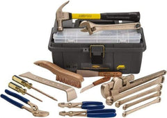 Ampco - 16 Piece Nonsparking Tool Set - Comes in Tool Box - Apex Tool & Supply