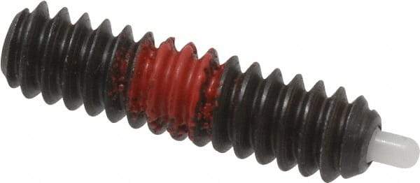 Gibraltar - 6-32, 17/32" Thread Length, 1/16" Plunger Projection, Steel Threaded Spring Plunger - 0.045" Max Plunger Diam, 17/32" Plunger Length, 0.5 Lb Init End Force, 1.5 Lb Final End Force, 1/16" Hex - Apex Tool & Supply