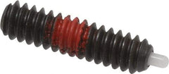 Gibraltar - 6-32, 17/32" Thread Length, 1/16" Plunger Projection, Steel Threaded Spring Plunger - 0.045" Max Plunger Diam, 17/32" Plunger Length, 0.5 Lb Init End Force, 1.5 Lb Final End Force, 1/16" Hex - Apex Tool & Supply