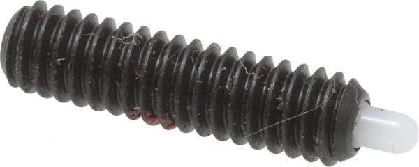 Gibraltar - 8-32, 5/8" Thread Length, 3/32" Plunger Projection, Steel Threaded Spring Plunger - 0.07" Max Plunger Diam, 5/8" Plunger Length, 0.7 Lb Init End Force, 2.3 Lb Final End Force, 1/16" Hex - Apex Tool & Supply