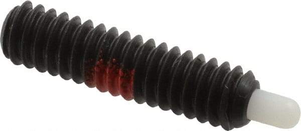 Gibraltar - 1/4-20, 1" Thread Length, 3/16" Plunger Projection, Steel Threaded Spring Plunger - 0.118" Max Plunger Diam, 1" Plunger Length, 1 Lb Init End Force, 4 Lb Final End Force, 5/64" Hex - Apex Tool & Supply