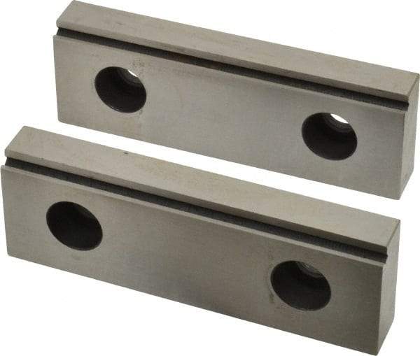 Value Collection - 4" Wide x 1.378" High x 15mm Thick, Step Vise Jaw - Steel, Fixed Jaw - Apex Tool & Supply