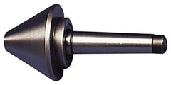 Value Collection - MT4 Taper Shank, 4.9" Head Diam Live Center - 1,200 Max RPM, 35mm Point Diam, 185mm Point Length, 1,400 Lb Max Workpc, Bull Nose Point - Apex Tool & Supply