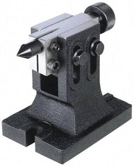 Interstate - 4" Centerline Height, Tailstock - Adjustable, Cast Iron, Use with Speed-Dex Indexing fixtures - Apex Tool & Supply