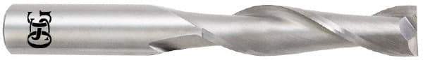 OSG - 1", 2-1/4" LOC, 1" Shank Diam, 5" OAL, 2 Flute, Solid Carbide Square End Mill - Single End, Uncoated, Spiral Flute, 30° Helix, Centercutting, Right Hand Cut, Right Hand Flute, Series 462 - Apex Tool & Supply